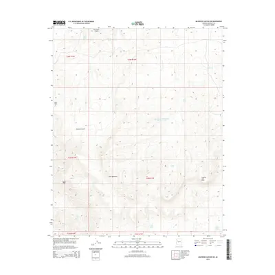 2014 Map of Milkweed Canyon SW, 2014 Print
