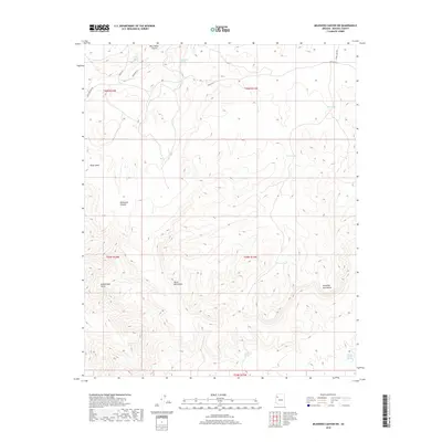 2018 Map of Milkweed Canyon SW, 2018 Print