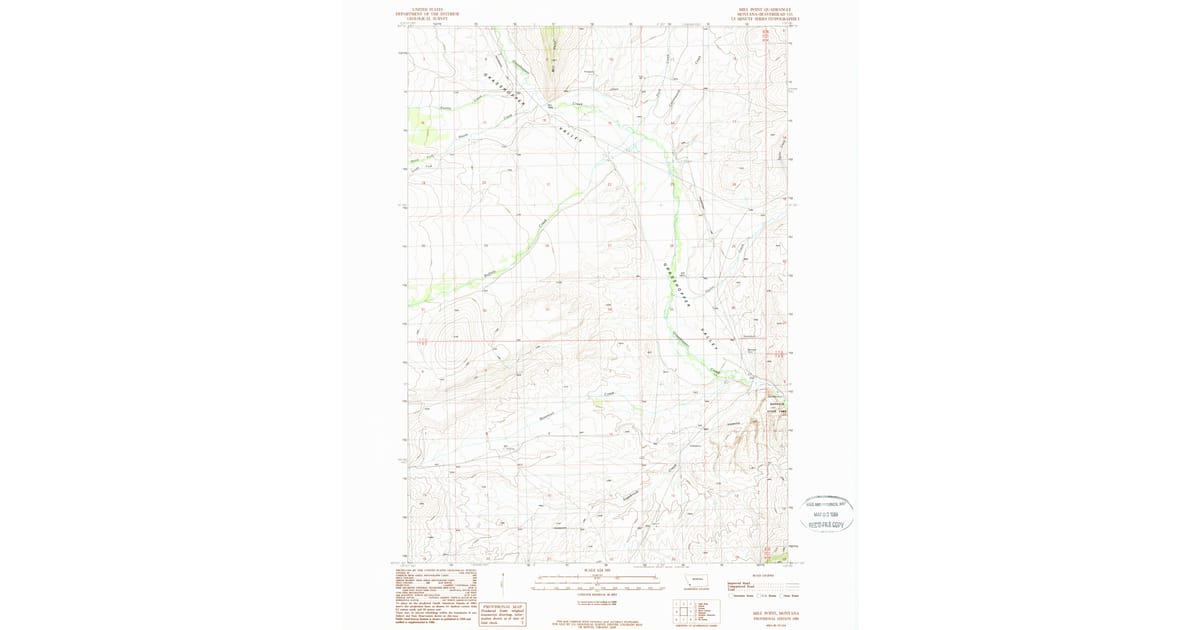 Beaverhead Spring 1988 Map of Mill Point, Beaverhead County, MT — High-Res | Pastmaps