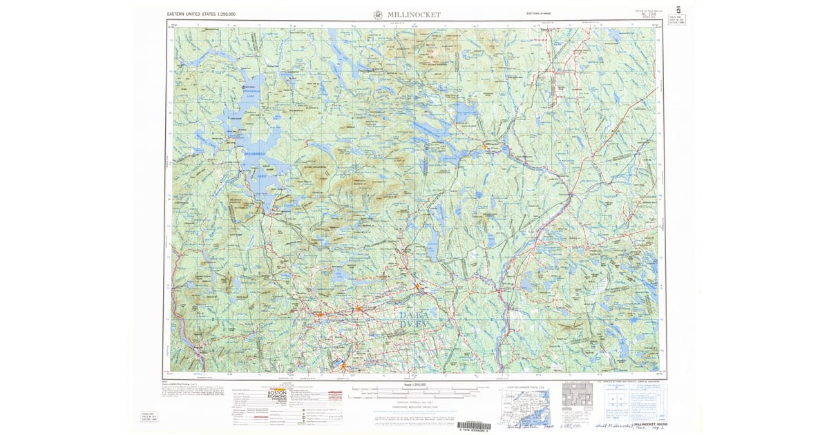 1960s Maps of Medway ME Pastmaps - Millinocket Penobscot County Me Usgs Topo 1960 Og 1200x630 