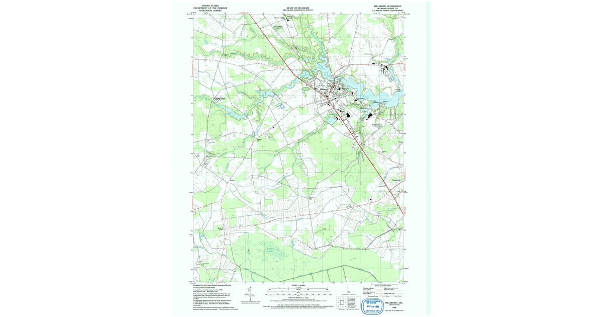 1992 Map of Millsboro, DE