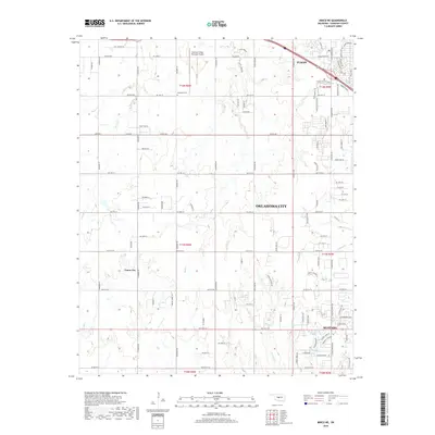 2018 Map of Minco NE, 2018 Print
