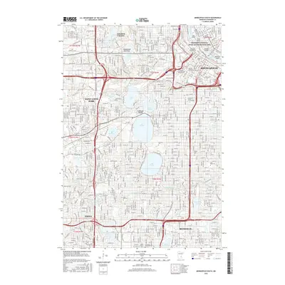 2016 Map of Minneapolis South, 2016 Print