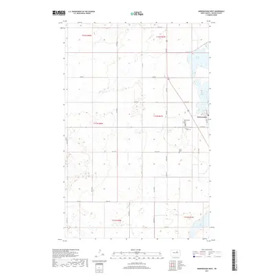 2017 Map of Minnewaukan West, 2017 Print