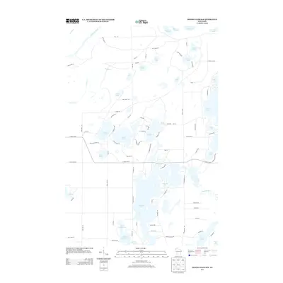 2013 Map of Minong Flowage, 2013 Print