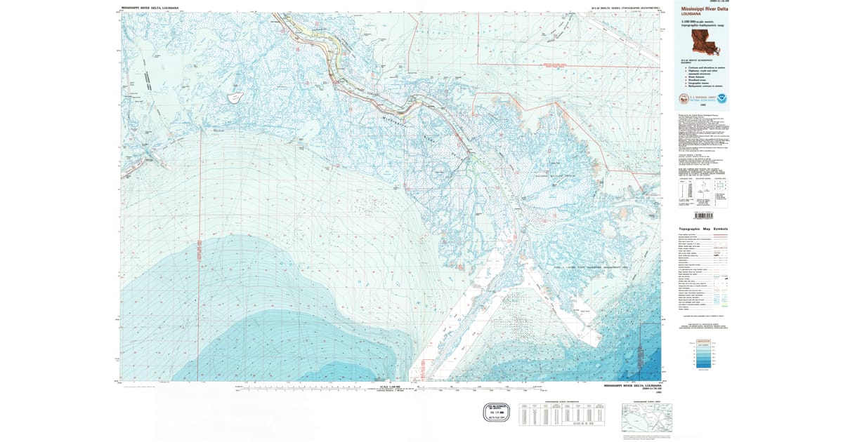1980s Maps of Gulftown LA Pastmaps - Mississippi River Delta Plaquemines County La Usgs Topo 1983 Og 1200x630