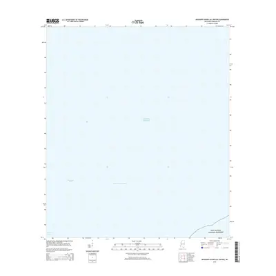 2015 Map of Mississippi Sound (All Water), 2015 Print
