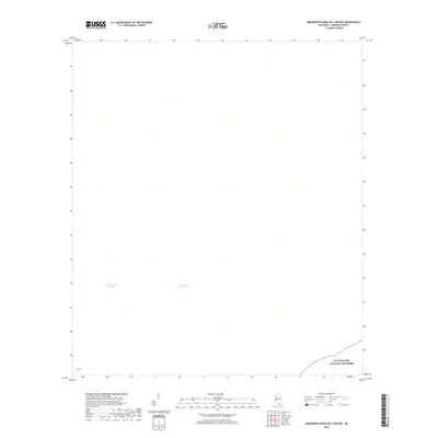 2018 Map of Mississippi Sound (All Water), 2018 Print