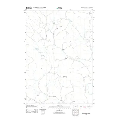 2012 Map of Missouri Buttes, 2012 Print