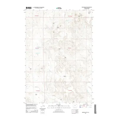 2015 Map of Missouri Buttes, 2015 Print