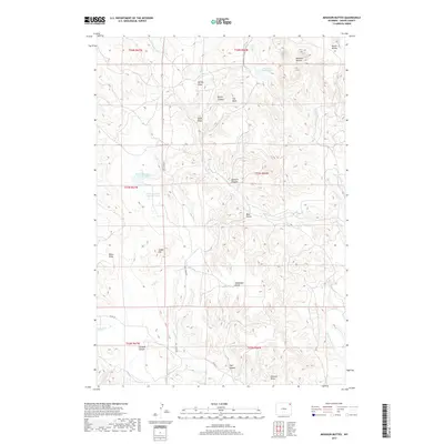 2017 Map of Missouri Buttes, 2017 Print