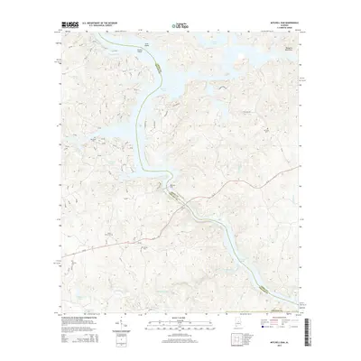 2014 Map of Mitchell Dam, 2014 Print