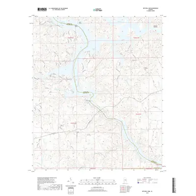 2018 Map of Mitchell Dam, 2018 Print