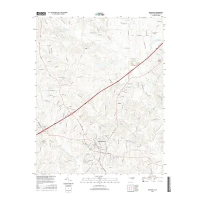 2016 Map of Mocksville, 2016 Print