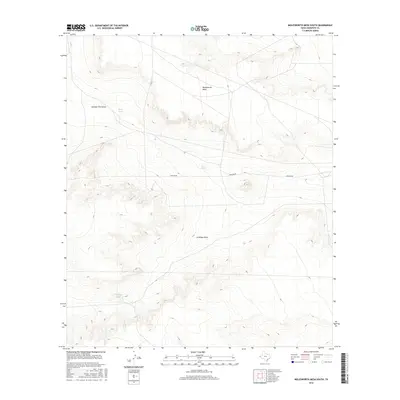 2016 Map of Molesworth Mesa South, 2016 Print