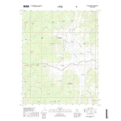 2018 Map of Monache Mountain, 2018 Print