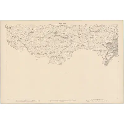 1908 Map of Monaghan - Sheet 22, 1910 Print