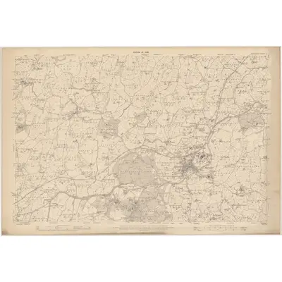 1907 Map of Monaghan - Sheet 9, 1909 Print