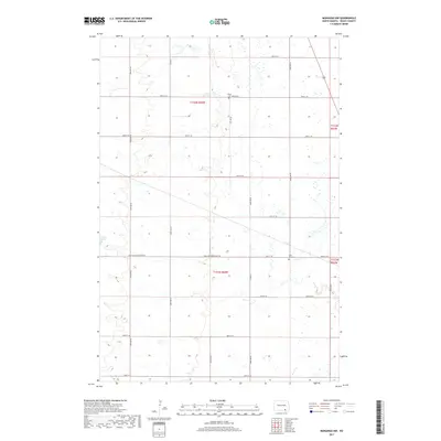 2017 Map of Monango NW, 2017 Print