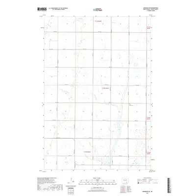 2017 Map of Monango SW, 2017 Print