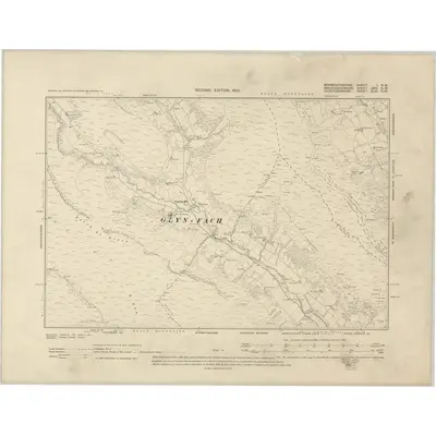 1899 Map of Monmouthshire I.NW, 1902 Print