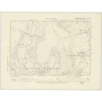 1899 Map of Monmouthshire III.NE, 1902 Print