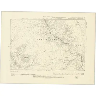 1899 Map of Monmouthshire III.NW, 1902 Print