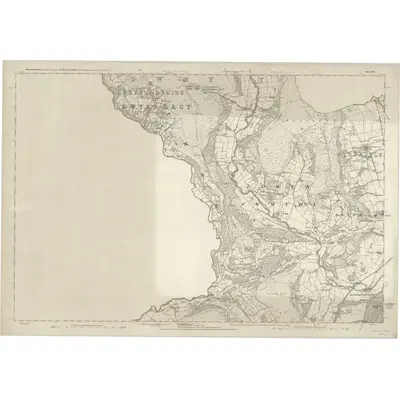 1880 Map of Monmouthshire III, 1887 Print