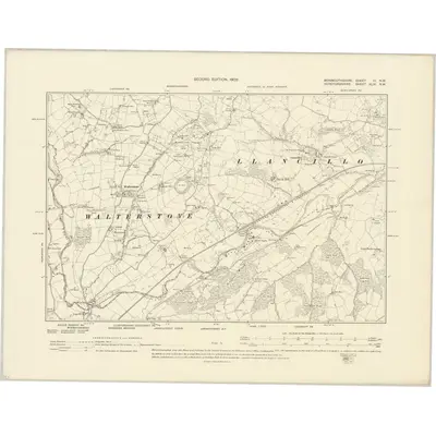 1899 Map of Monmouthshire IV.NW, 1902 Print