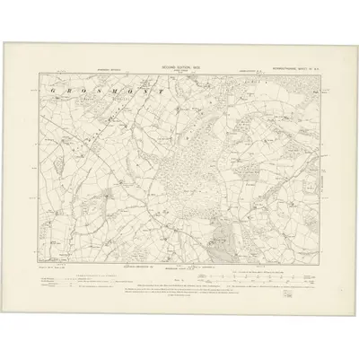 1899 Map of Monmouthshire IV.SE, 1902 Print