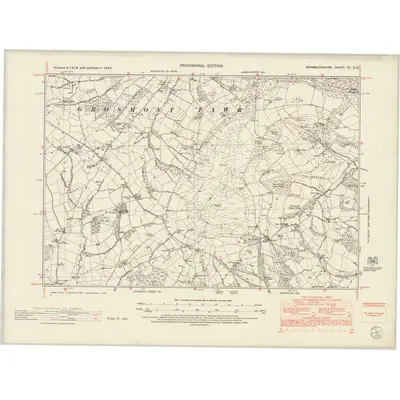1945 Map of Monmouthshire IV.SE, 1952 Print