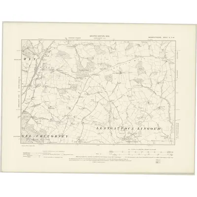 1899 Map of Monmouthshire IV.SW, 1902 Print