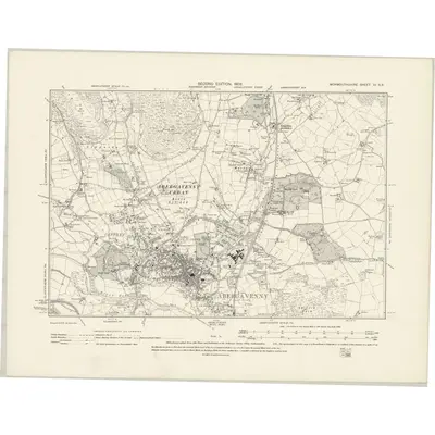 1899 Map of Monmouthshire VI.SE, 1902 Print