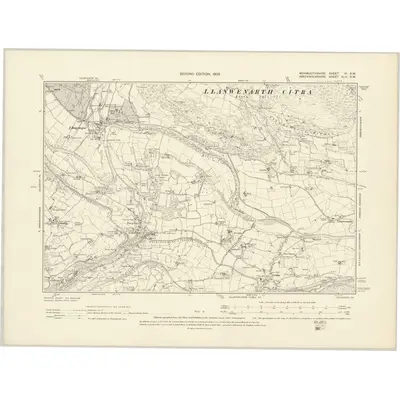 1899 Map of Monmouthshire VI.SW, 1902 Print