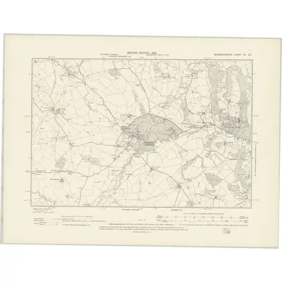 1899 Map of Monmouthshire VII.SE, 1902 Print