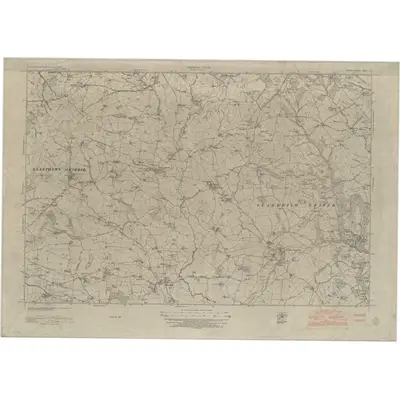 1944 Map of Monmouthshire VII, 1952 Print
