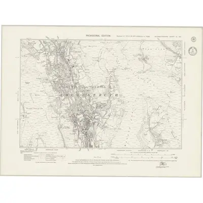 1938 Map of Monmouthshire XI.SE, 1943 Print