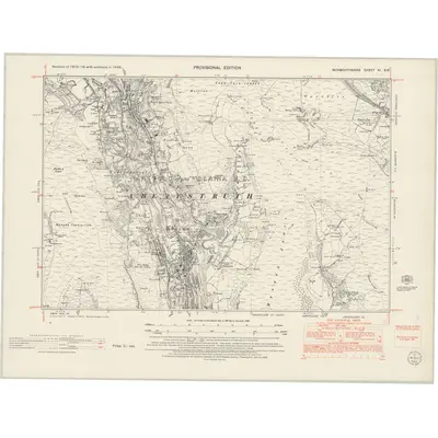 1948 Map of Monmouthshire XI.SE, 1953 Print