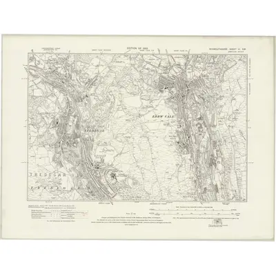 1915 Map of Monmouthshire XI.SW, 1922 Print