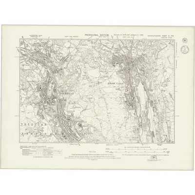 1938 Map of Monmouthshire XI.SW, 1943 Print
