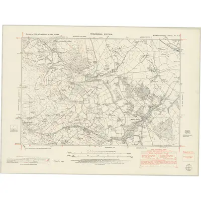 1944 Map of Monmouthshire XII.SE, 1952 Print