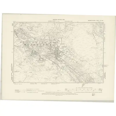 1899 Map of Monmouthshire XII.SW, 1902 Print