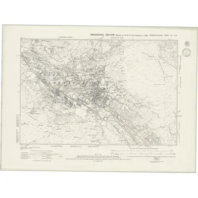 1938 Map of Monmouthshire XII.SW, 1943 Print
