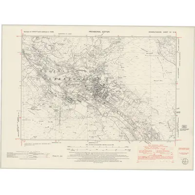 1948 Map of Monmouthshire XII.SW, 1953 Print