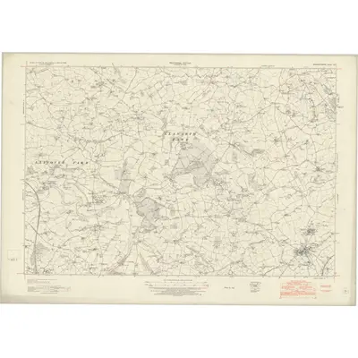 1944 Map of Monmouthshire XIII, 1952 Print
