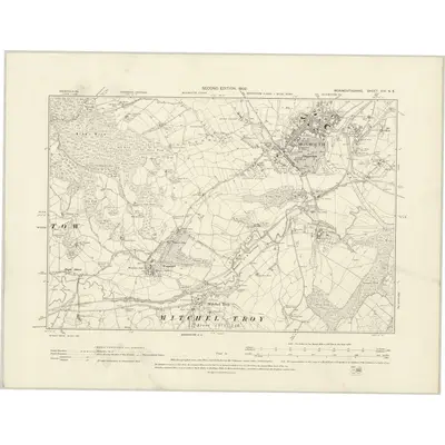 1900 Map of Monmouthshire XIV.NE, 1902 Print