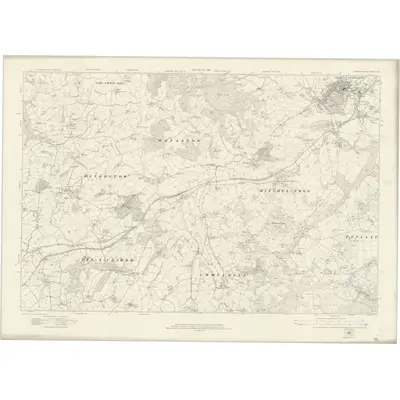 1918 Map of Monmouthshire XIV, 1922 Print