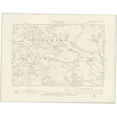 1899 Map of Monmouthshire XIX.SW, 1902 Print