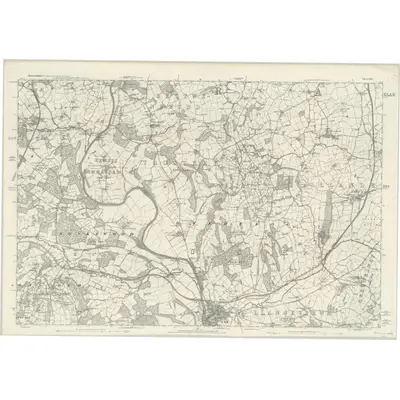1881 Map of Monmouthshire XIX, 1886 Print
