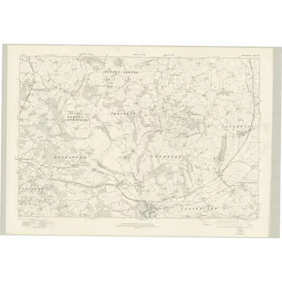 1918 Map of Monmouthshire XIX, 1922 Print